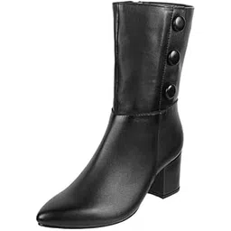 Women Synthetic Block Heel Calf-Length Chukka Boot