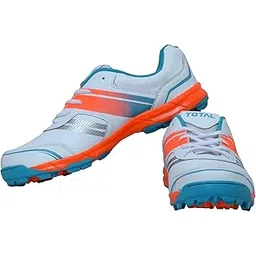 Total CTRUE Cricket Shoes for Men & Boys Rubber Spike Sole Lightweight & Breathable Mesh Non-Slip Grip Sports Shoes for Turf, Hard Ground & Practice Matches