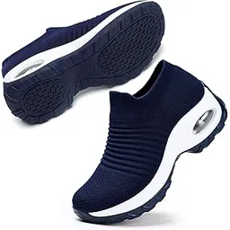 Walking Shoes for Women Slip on Sock Sneakers Non Slip Air Cushion