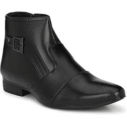 Synthetic Leather High Ankle Boots for Men