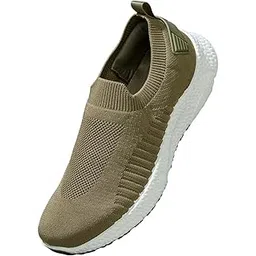 Knit Ease Slip On Shoes for Men | Breathable Knit Upper, Cushioned Sole | Lightweight Slip-On Sneakers with High-Traction Grip for All-Day Comfort