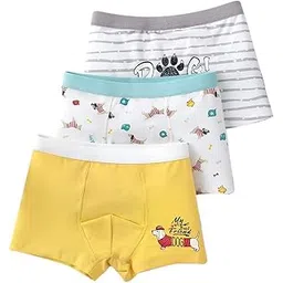 Dorakitten Boy Boxer Brief Cotton 3 Pairs Breathable Quick Dry Fashion Printed Trunk Boxer Sport Underwear for Kids