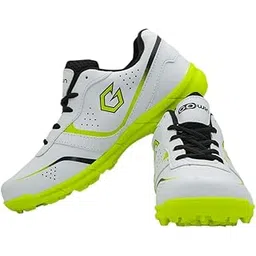Academy White/Green Cricket Shoes Size-9 with TR-88-W Cricket Leather Ball Veg Tanned White