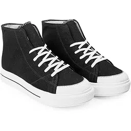 Men's 3 Inch Hidden Height Increasing Casual Canvas, Sneakers Laceup Outdoor Boots.