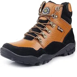Men's Kailash Splash Proof Full Grain Leather Boots for Trekking Trails Backpacking and Hiking
