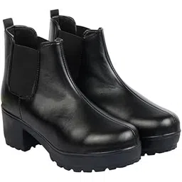 Womens Ankle Length Stylish Heeled Chelsea Boots Boots For Women