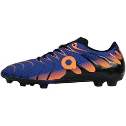 AIVIN Nova Football Shoes | Lightweight PU Synthetic Upper | Ribbed Texture for Precision Control | TPU Bladed Stud Outsole | Cushioned Insole | Premium Purple Orange Design | Firm Ground Soccer Studs
