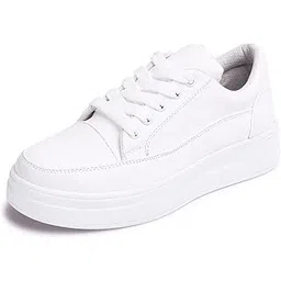 Women White Stylish Casual Sneakers