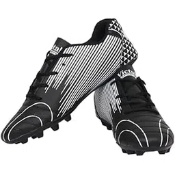 Unisex PU Black Football Shoes – Durable Soccer Cleats for All-Weather Performance