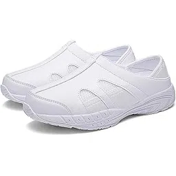 Women's Nursing Shoes Drop-in Heel Walking Shoes Lightweight Slip On Working Flats Shoes