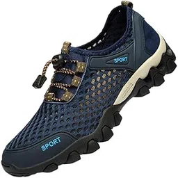 Men''S Sneakers Lightweight Breathable Male Footwear for Tennis Walking Sport 42 Blue