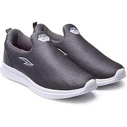 Men's Superwalk-01 Sports Walking,Gym Shoes Eva Sole With Super Soft Upper Fabric & Memory Foam Insole Casual Slip-On Shoes Grey 7 UK