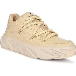 Tan-Brown Synthetic Leather Comfortable,Lightweight & Walking Lace-Ups Casual Shoes for Men 8