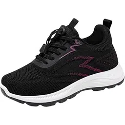 Women's Spring Walking Shoes | Breathable & Comfortable Sports Shoes | Lightweight Shoes for Middle-Aged Women| 39 | Black