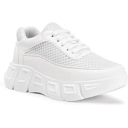 Comfort Sneakers for Women | Trendy Lace-Up Casual Shoes | Soft Cushioned Insole for Daily Use | CR22