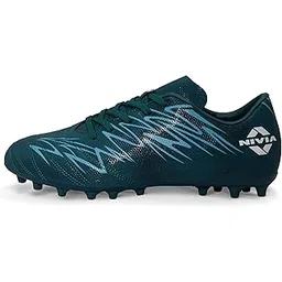 Nivia Encounter Mg 11 Football Stud for Men, Synthetic Leather Upper, Lightweight Insole,High-Shear Strength TPU Outsole, Ideal for Hard & Grassy Surfaces