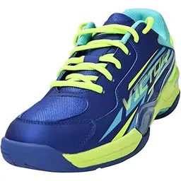 VICTOR AS-40W-BG-240 All-Around Non-Marking Badminton Shoes U-Shape 3.5 UK-5.5, Blue/Green