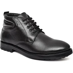 Men's Genuine Leather (NDM Leather) Handmade Black Lace-up Formal Boots