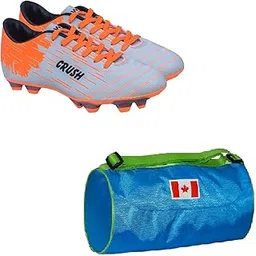 Sports Bag Toronto Large Sky with Gowin Football Shoe Crush Silver Orange Size-8