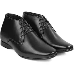 9 cm (3.5 Inch) Height Increasing Formal and Casual Pu Leather Derby Boots for All Occasion