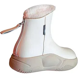 SYDL Women's Winter Snow Boot Soft Plush Thick Soled for Climbing Fishing Outdoor 39 Beige|Pair of Snow Boots|Clothing Shoes & Accessories