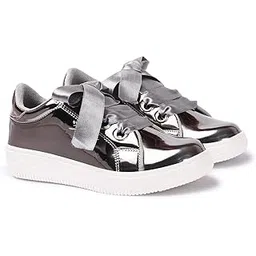 Introducing Metallic Finish Casual Sneakers Shoes for Girls/Ladies/Womens/Females
