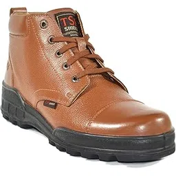 SHIELD-7 Genuine Leather Tan Police Boot For Men Extra Comfort & Lightweight