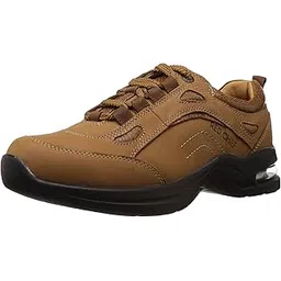 Leather Casual Shoe for Men's | Genuine Leather and Comfortable Tracking and Hiking with TPR Sole | Shoe is Light, Flexible, Strong, and wear-Resistant, Non-Slip.
