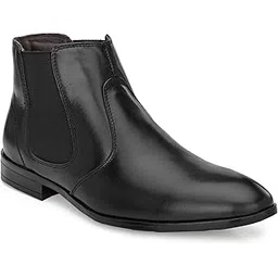 Luxe Premium Genuine Leather Chelsea High Top Boots, Perfect for Parties, Outdoor, Trekking, Office Casual Shoes for Men