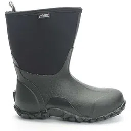 Men's Classic Mid Waterproof Insulated Rain Boot, Black, 7 D(M) US