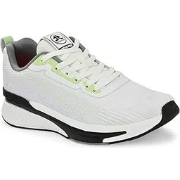 Men PACE X Running Shoes, Off White/Green/Purple, 7 UK