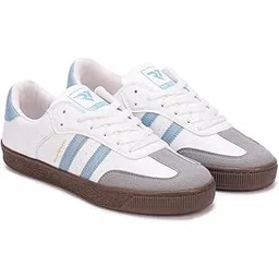 Mens Samba PU Sole Superior Grip Mid Top Sneakers | Casual Shoes | Solid Smart Casual Walking Shoes | Cushioned Footbed with Extra Comfort Shoe