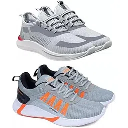 Exclusive Range of Lightweight Stylish Sports Running Shoes for Men (Pack of 2) Multi