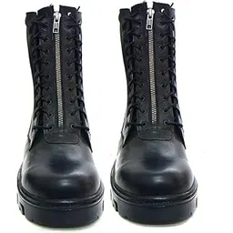 Black Mens Leather Flying Boots/Shoes for Pilots with Genuine Softy Leather Upper, Leather Lining, Leather Socks & Full Footpad for Optimum Comfort. Article : 610