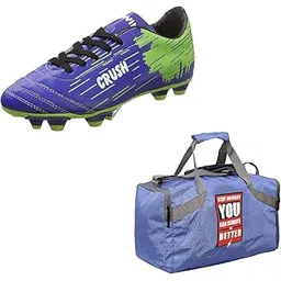 Charged Sports Bag Bouclier Stay Hungry Senior Purple With Gowin Football Shoe Crush Blue Green Size-6