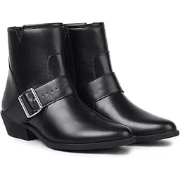 Chelsea Side buckle Faux Suede Ankle Boots for Women | Extra Cushion Comfort, Skin-Friendly, Zipper | Trendy, Stylish & Perfect for Winter or Holiday Outings