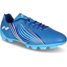Nivia Birsa Football Stud Shoe for Men/Sports and Soccer Shoe/Comfortable and Lightweight/Size-09 (Sky Blue/Blue)