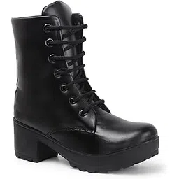 THE ALL WAY Fashionable Lace-Up Long Boots for Women with a Comfy Stack