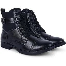 Field Care COOPER Men's Casual Comfort Hi-Top Army Dress Combat Police Uniform Boots,Biker Boots for Men