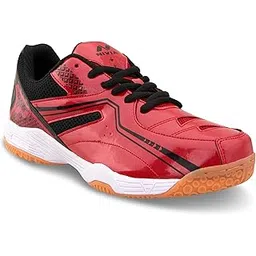 Nivia Men's Battledore Badminton Shoe for Mens (Red/Black) UK - 7