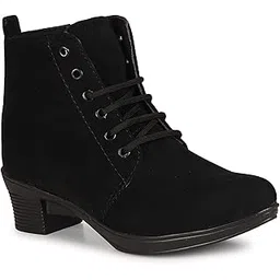 Stylish Flared Heel Ankle Boots for Women