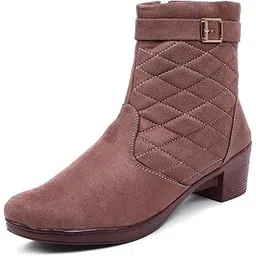 Women's Boots | Synthetic Leather, Trendy, Comfortable, Zipper Boots for Casual, Outdoor and Holiday Outings