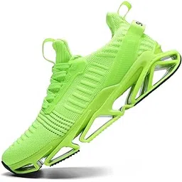 Men’s Walking Shoes Sneakers Breathable Mesh Upper Casual Jogging Shoes for Men with Non-Slip Blade Running Shoes for Gym Outdoor Workout