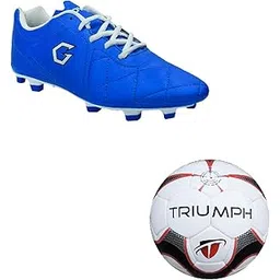 Football Pu M-90 with Gowin Football Shoe Mercury Blue Old Size-3