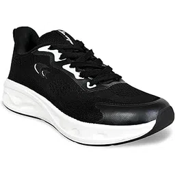 Men’s Running Shoes | Lightweight Breathable Mesh Sneakers with Cushioned Sole | Non-Slip, Shock Absorbing, Stylish Black Sports Shoes for Gym, Walking Shoes for Men