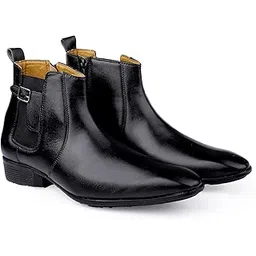Men's Faux Leather Material Casual Formal Chelsea Slip-On and Comfortable Outdoor Boot.