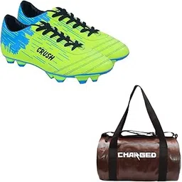 Sports Bag Adena Brown With Gowin Football Shoe Crush Green Cyan Size-8