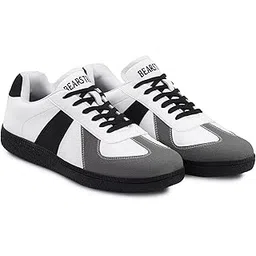 Men's Retro Casual Sneakers | Stylish Lace-Up Shoes with Gum Sole & Multi-Color Panels | Everyday Fashion Sneakers