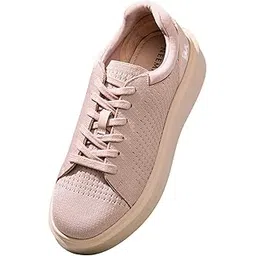 Chunky Lace Ups for Women | Breathable Knit Upper, Cushioned EVA Sole | Lightweight, Flexible Shoes, Everyday Comfort Sneakers