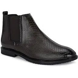 Mens's Reptile Print Chelsea Boots m1300